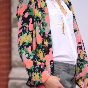 Anthropologie floral blazer XS