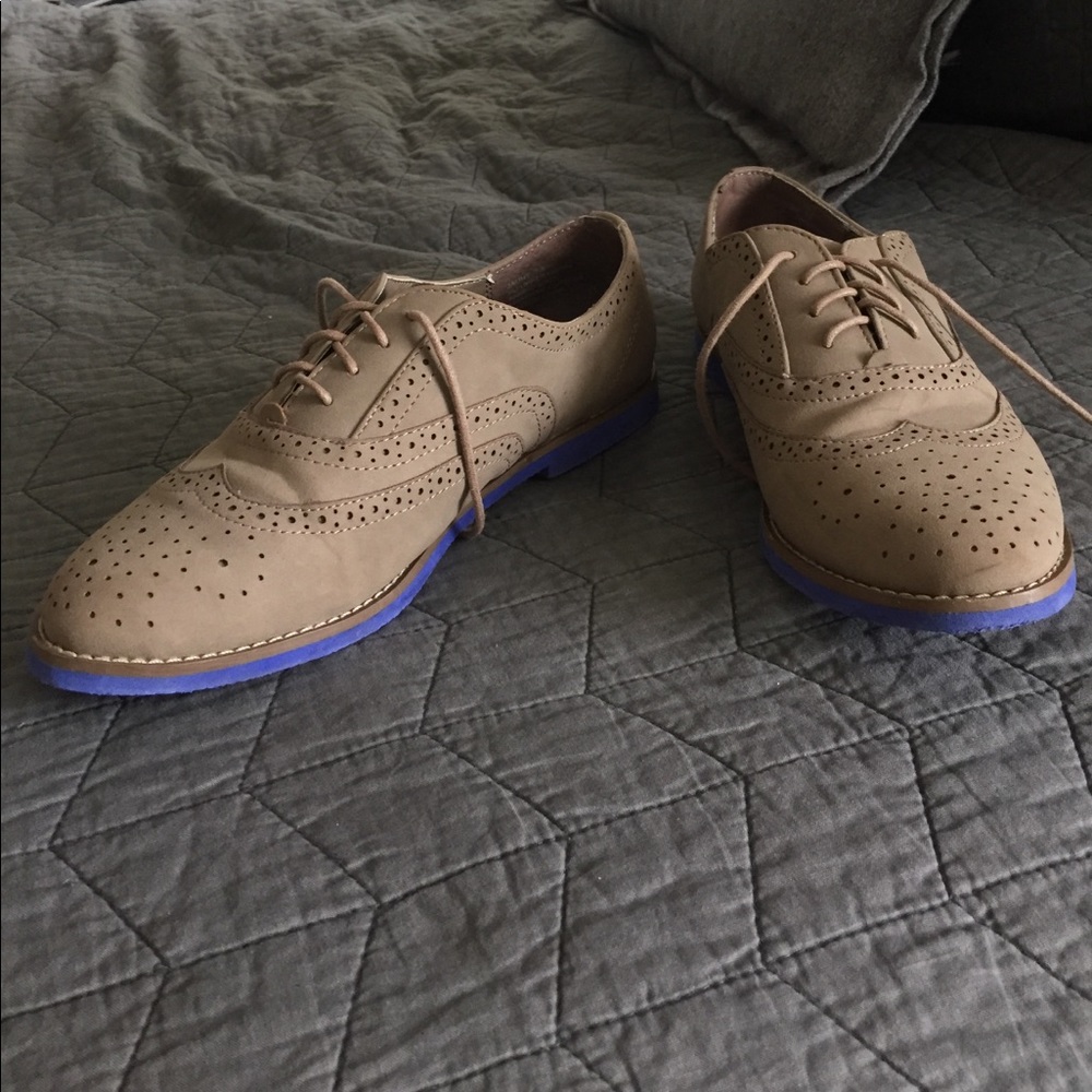 Madden girl brown/grey toned oxford