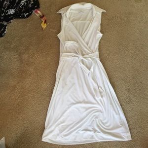 All white New York and Company stretch dress