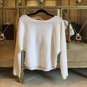 Vince White Long Sleeve Sweater Small