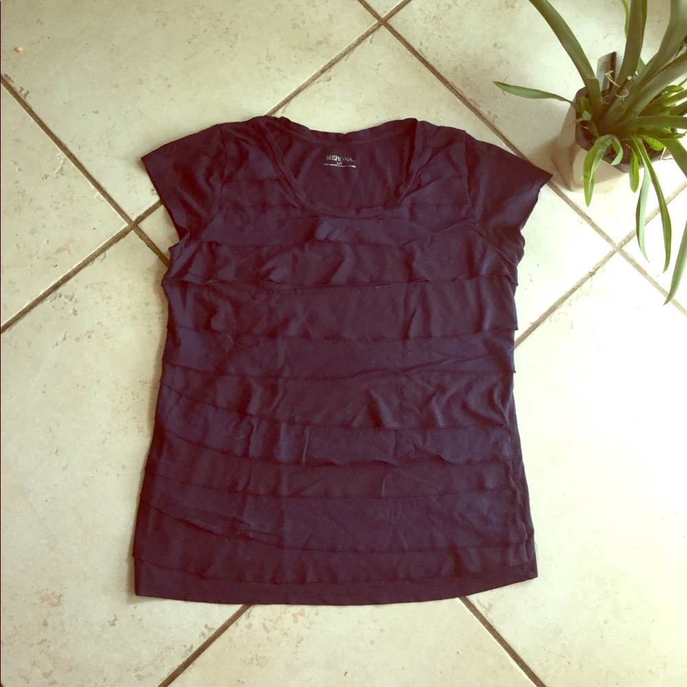 Navy blue dress top