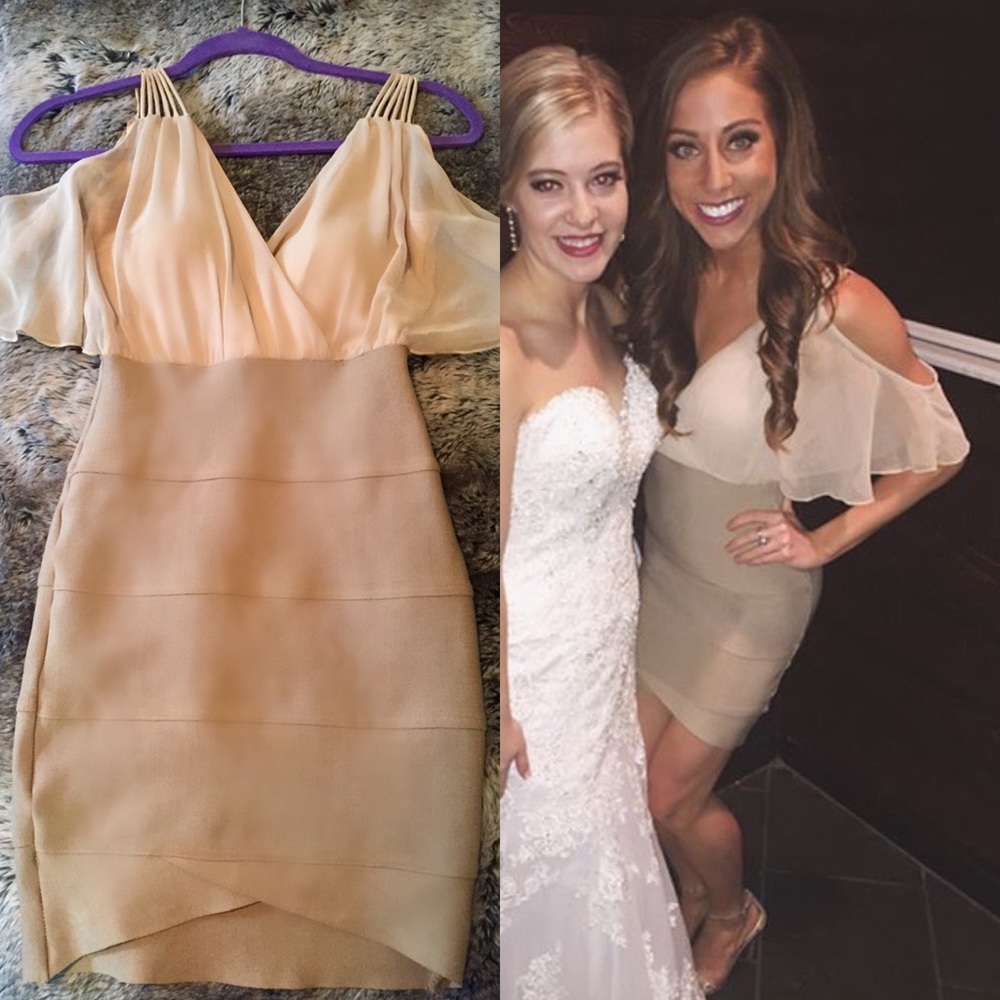Nude cocktail dress
