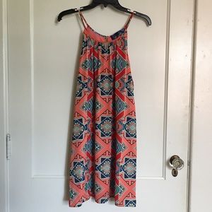 Bright Printed Chiffon Dress