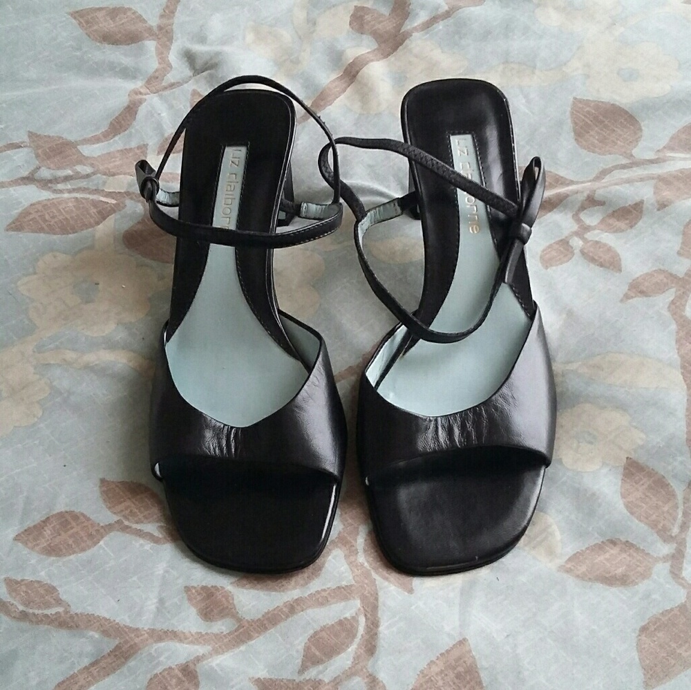 NWOT Black Strappy Heels Zelma-D Liz Claiborne