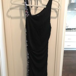 Black/Sequin Stretch Party Dress