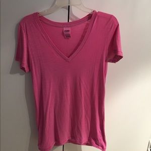 PINK (VS) Light Pink V-neck Shirt