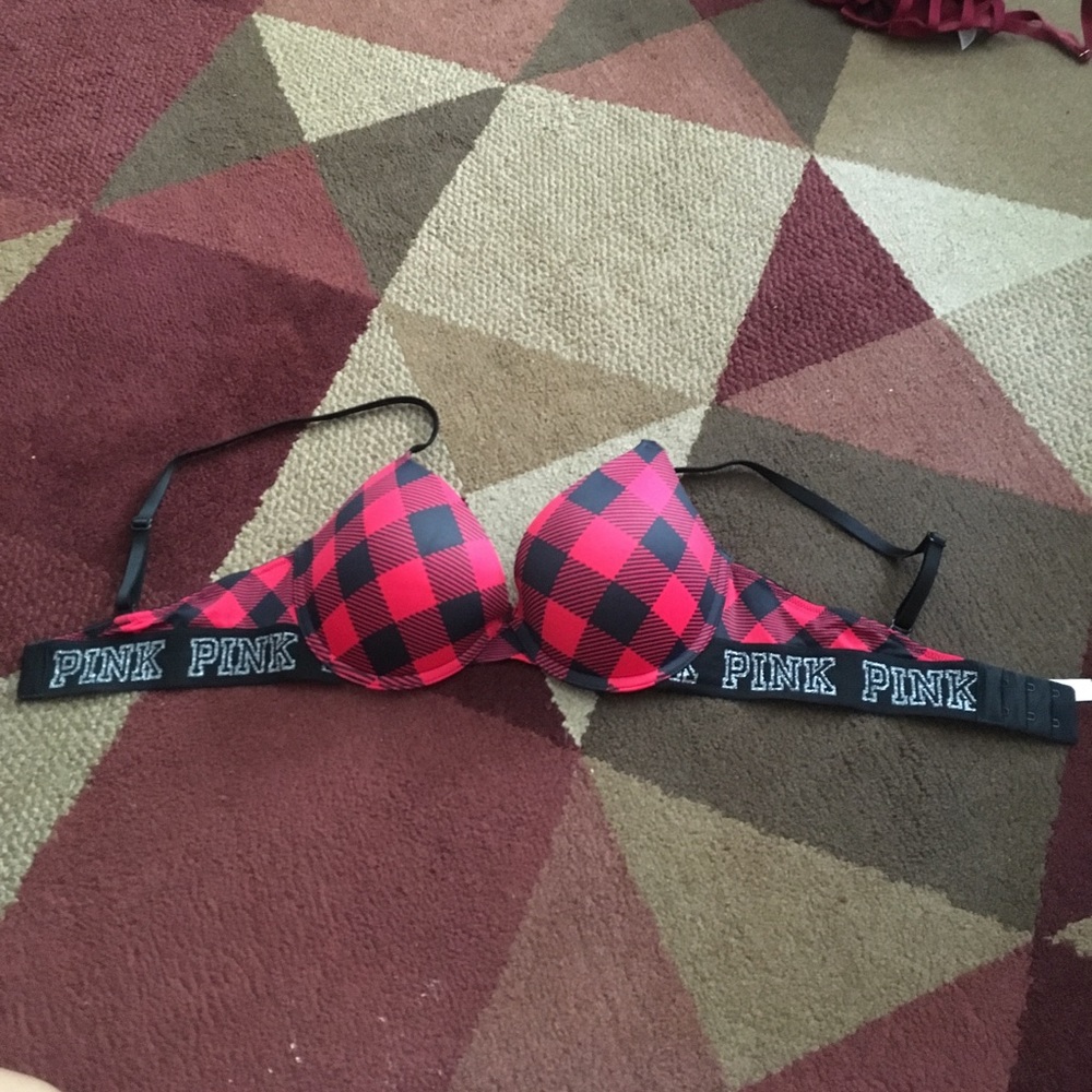 Pink push up bra