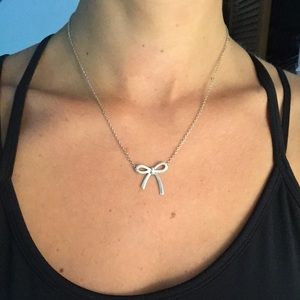 Tiffany & Co. sterling silver bow necklace
