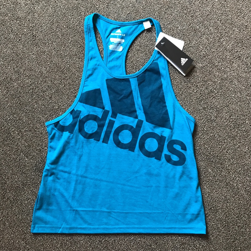 NWT blue adidas tank top