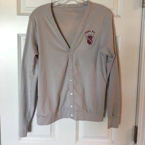 Alpha Phi crest cardigan