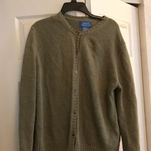 Natural Reflections Olive Green Cardigan Sweater