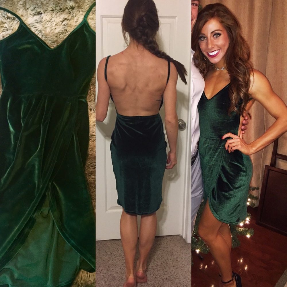 Green cocktail dress