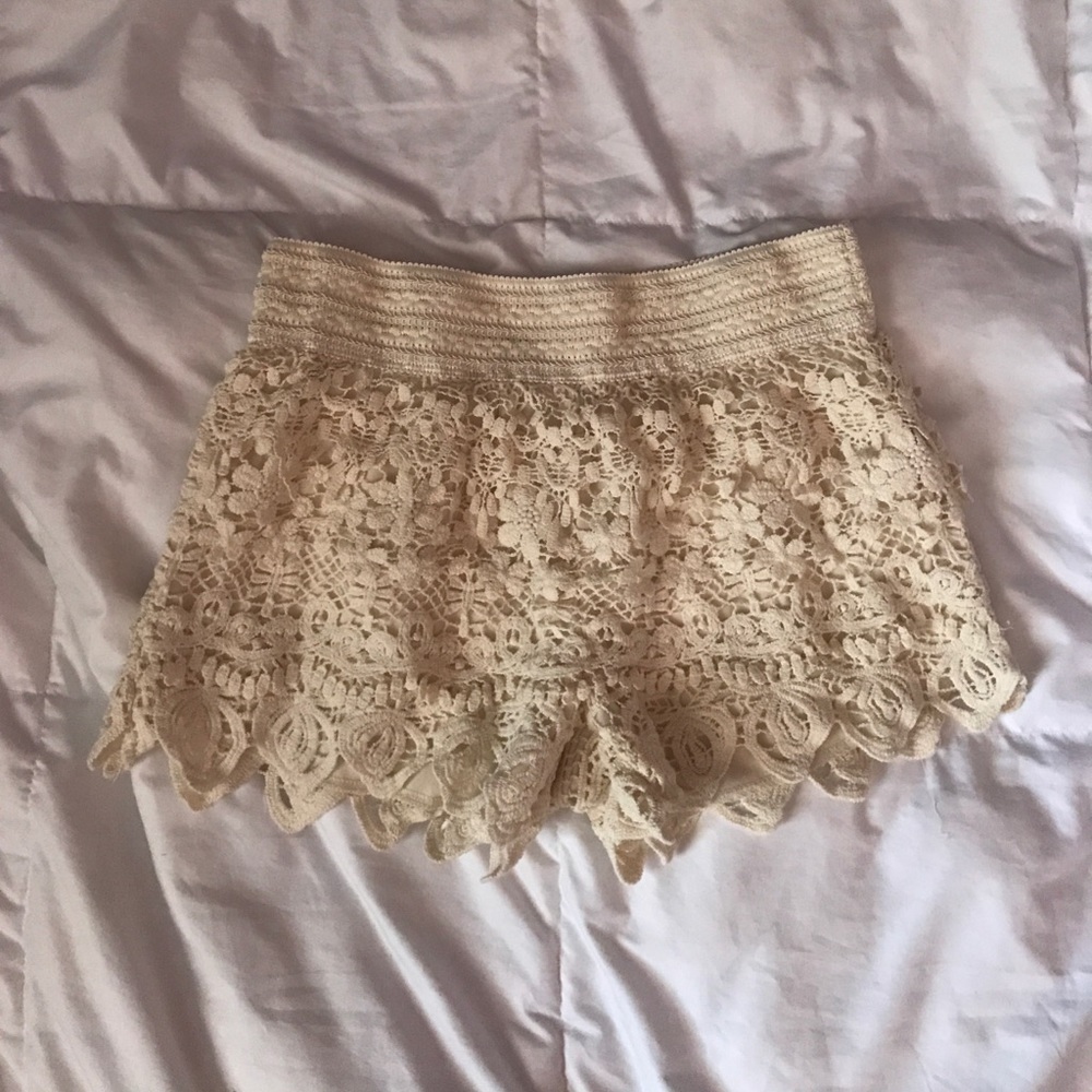 White Shorts with frills