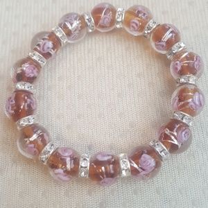 Bearuful Golden/Brown w/Lavender Flowers