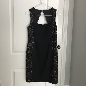 Gorgeous Black cocktail dress with lace trim