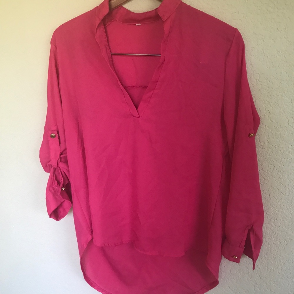 Hot pink  throw flannel