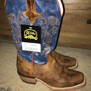 Orange And Blue JB Dillon Cowboy Boots