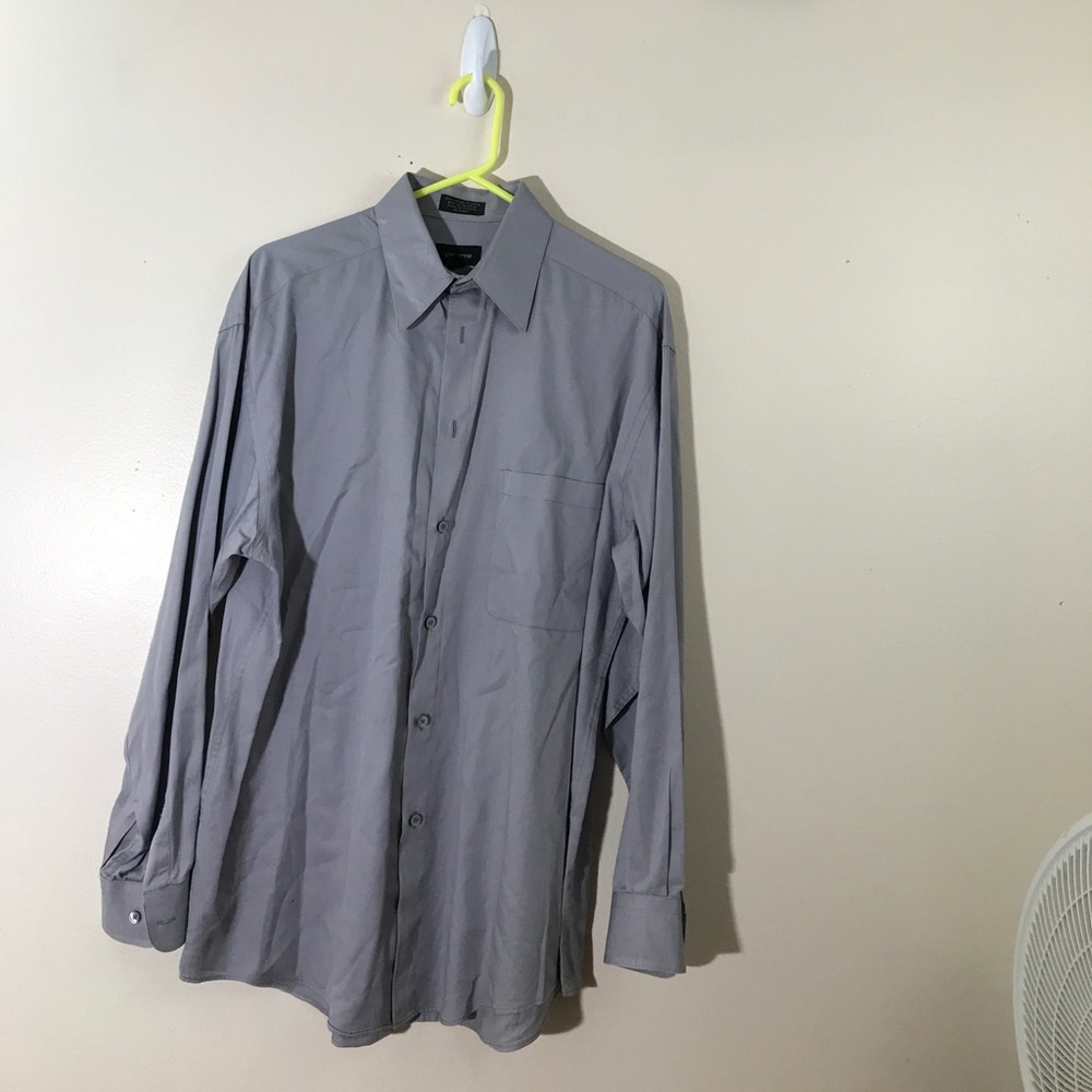 Claiborne Men's Long Sleeve Gray Shirt Large