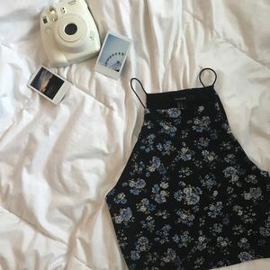 Floral Thin Strap Crop Top!