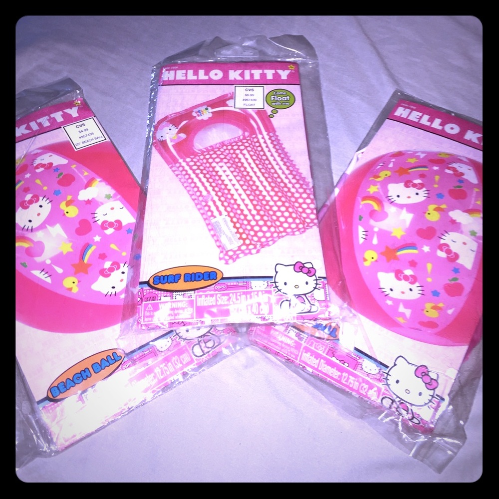 💦 NWT Hello Kitty Pool Toy Bundle 💦 - Picture 1 of 4