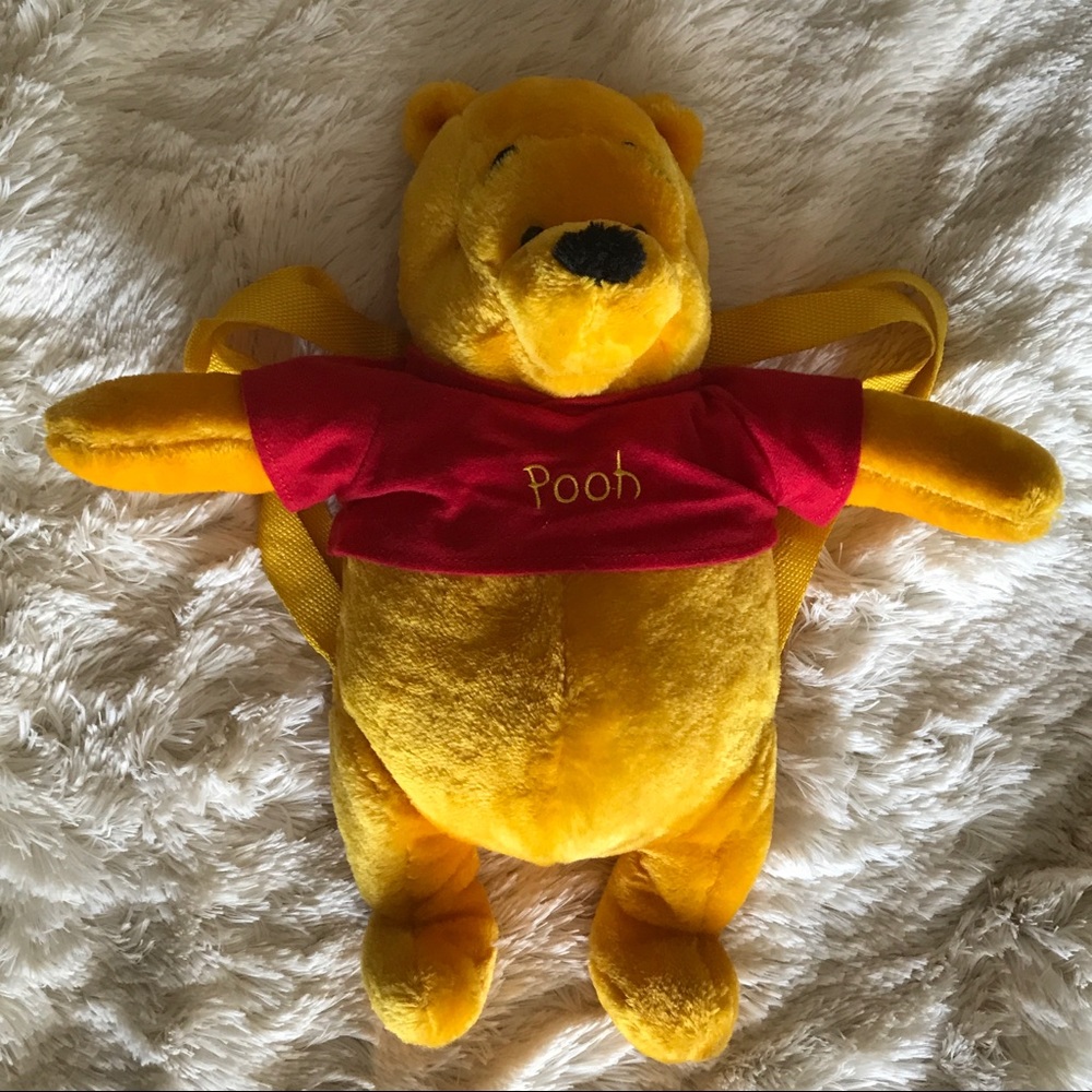 Vintage Pooh Bear Plush Backpack