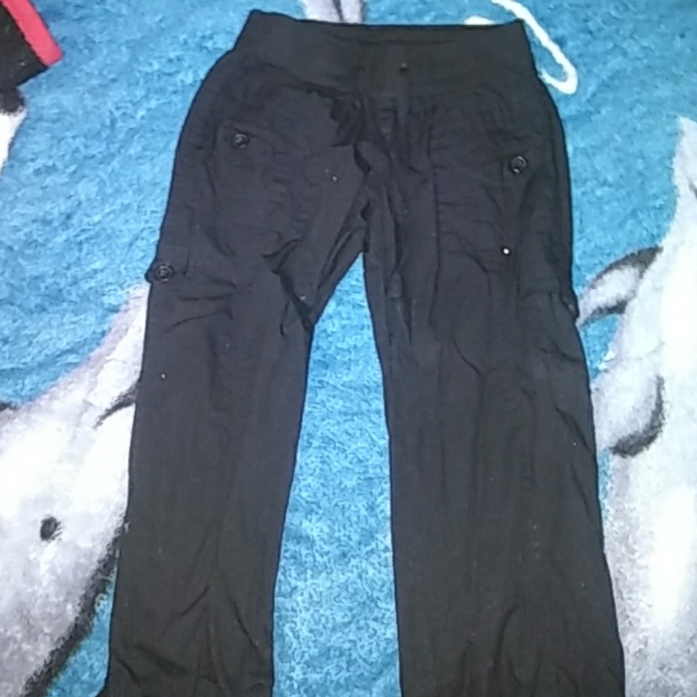 black capris fold down to pants