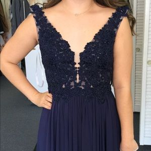 Sherri Hill style 50756  navy homecoming size 8