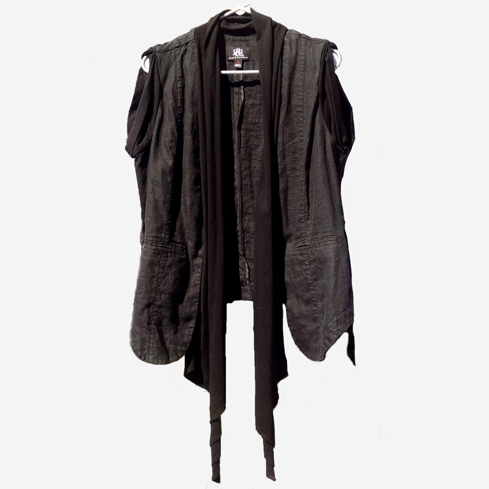 Rock & Republic Vest With Attached Scarf