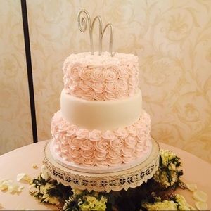 "M" Cake monogram topper