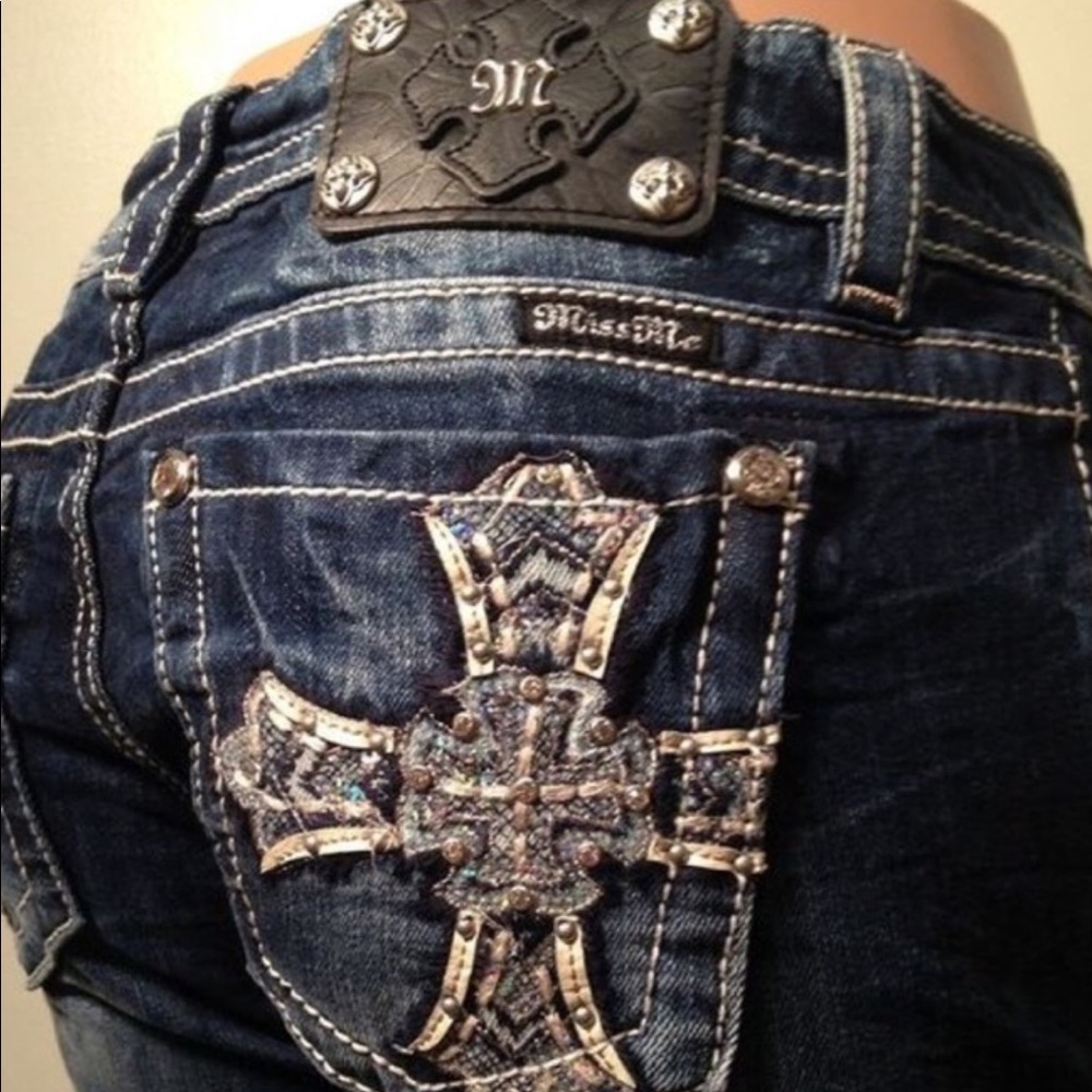 Miss Me Crossed Paths Embellished Jeans