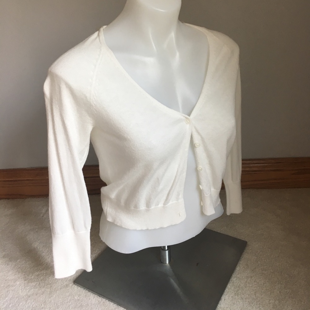 Simple white cardigan