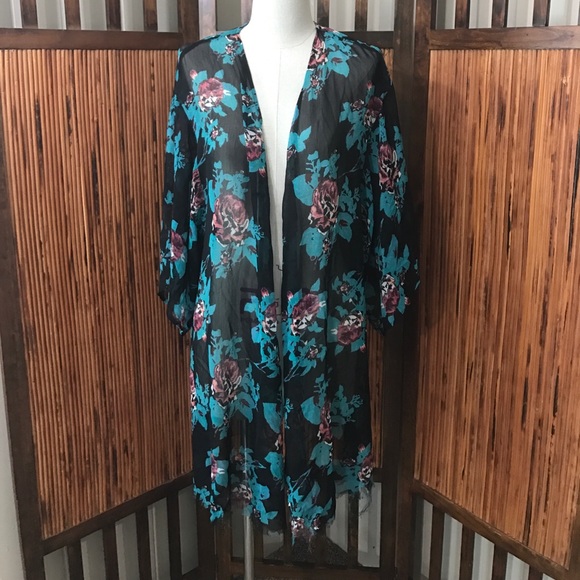 Forever 21 Tops - Sheer floral kimono