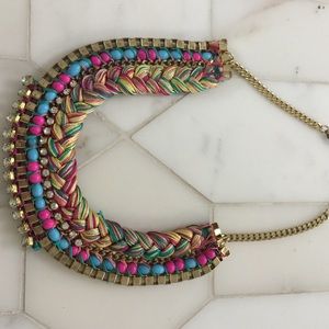 Woven statement necklace