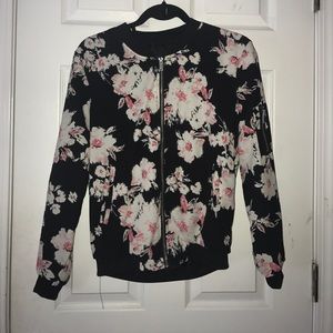 Cute floral bomber jacket
