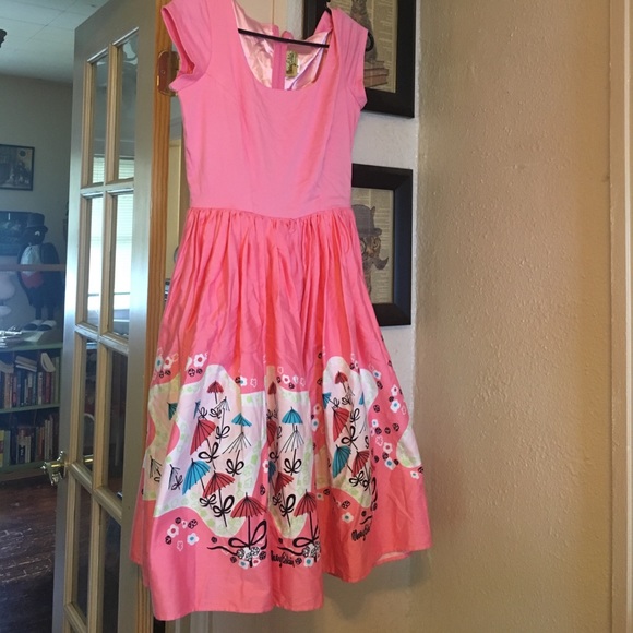 Mary Blair Pin Up Couture Pink Umbrella Dress!! - Picture 3 of 4