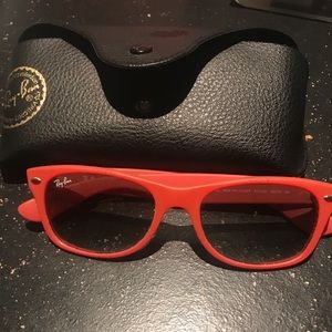 Pink Raybans with Case