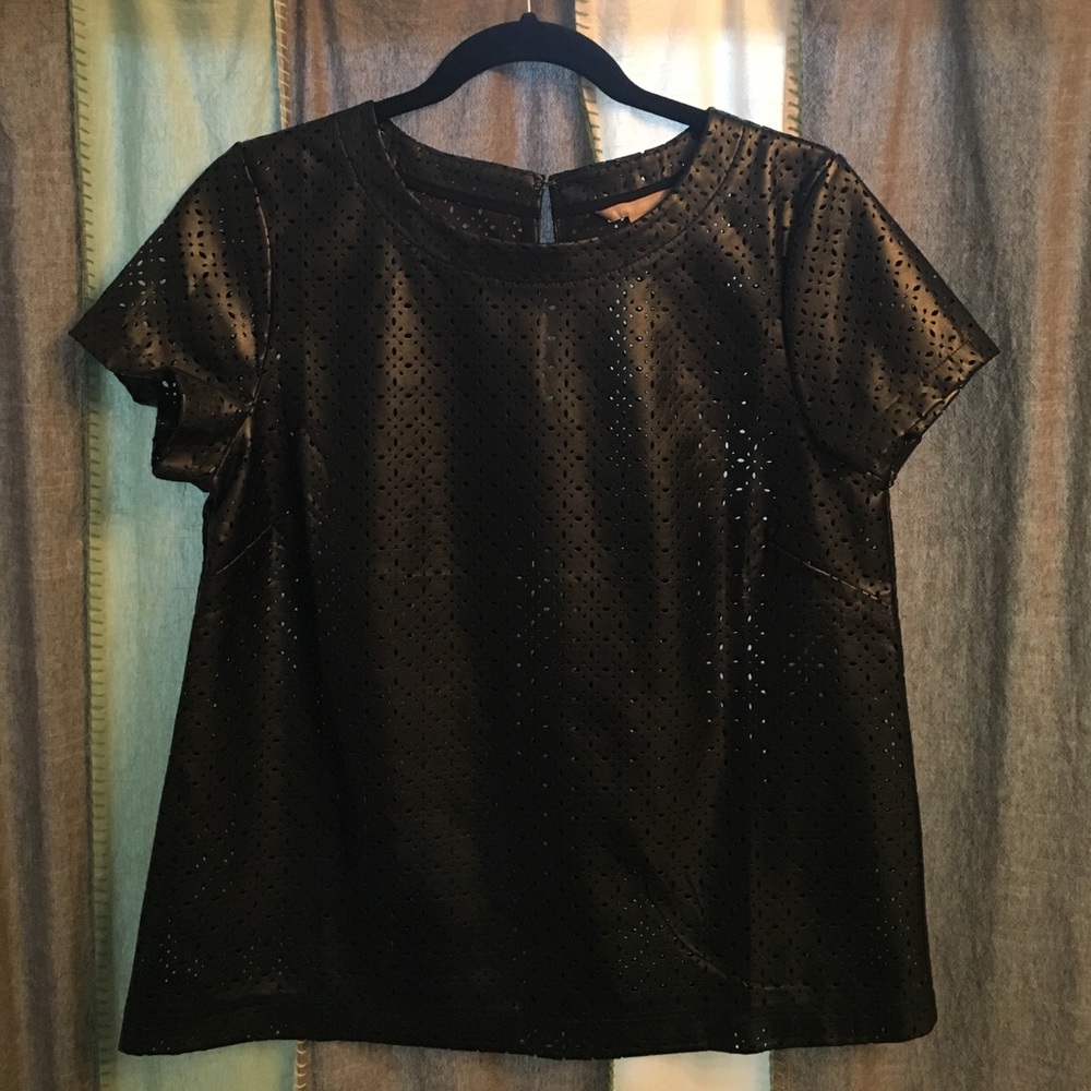 Banana Republic Pleather Black Top