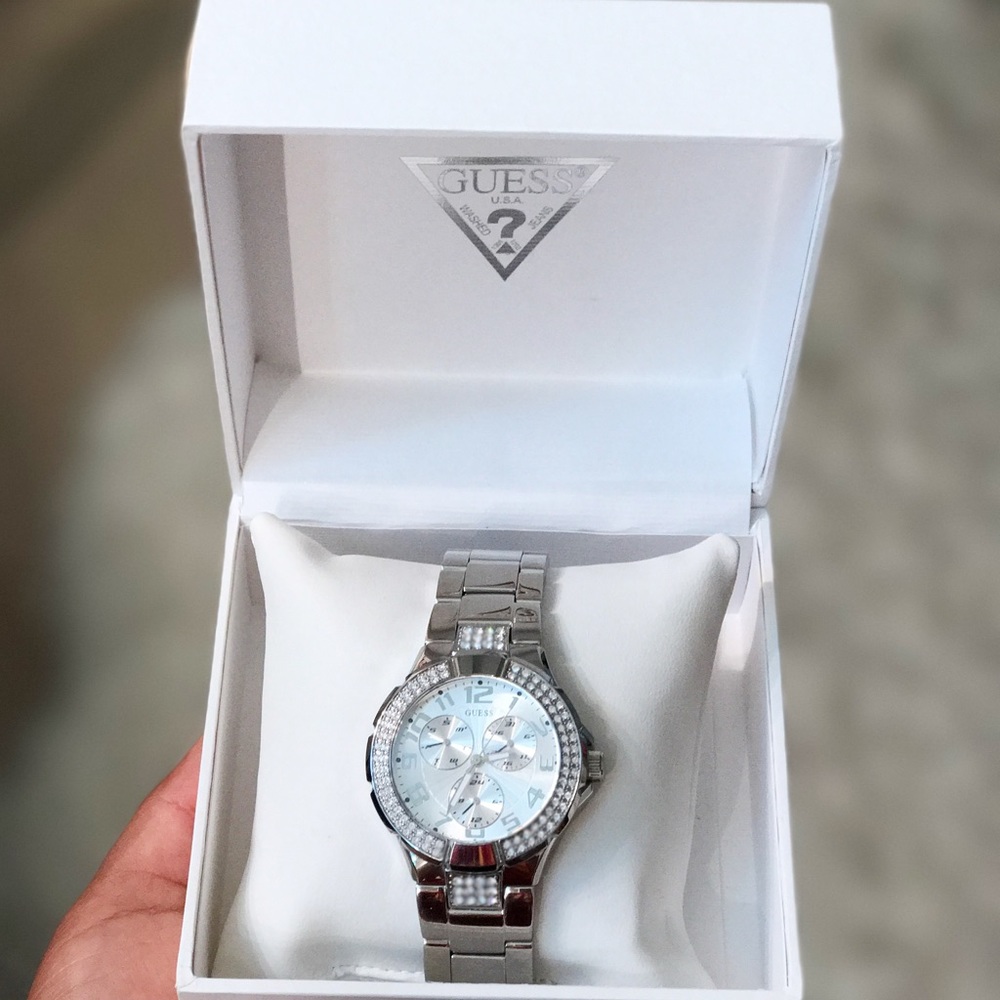 Guess Silver Watch (glitzy)