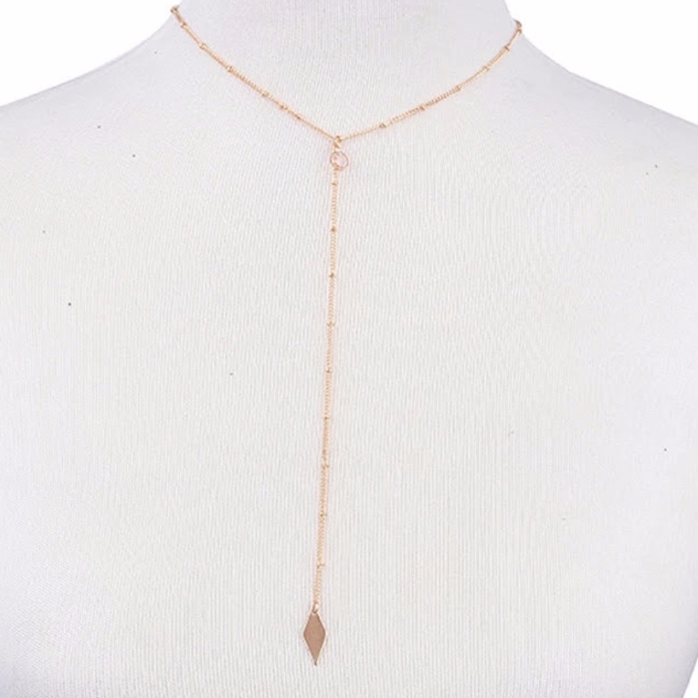 5 for $25 Y Shaped Chain Drop Lariat Necklace - Picture 3 of 6
