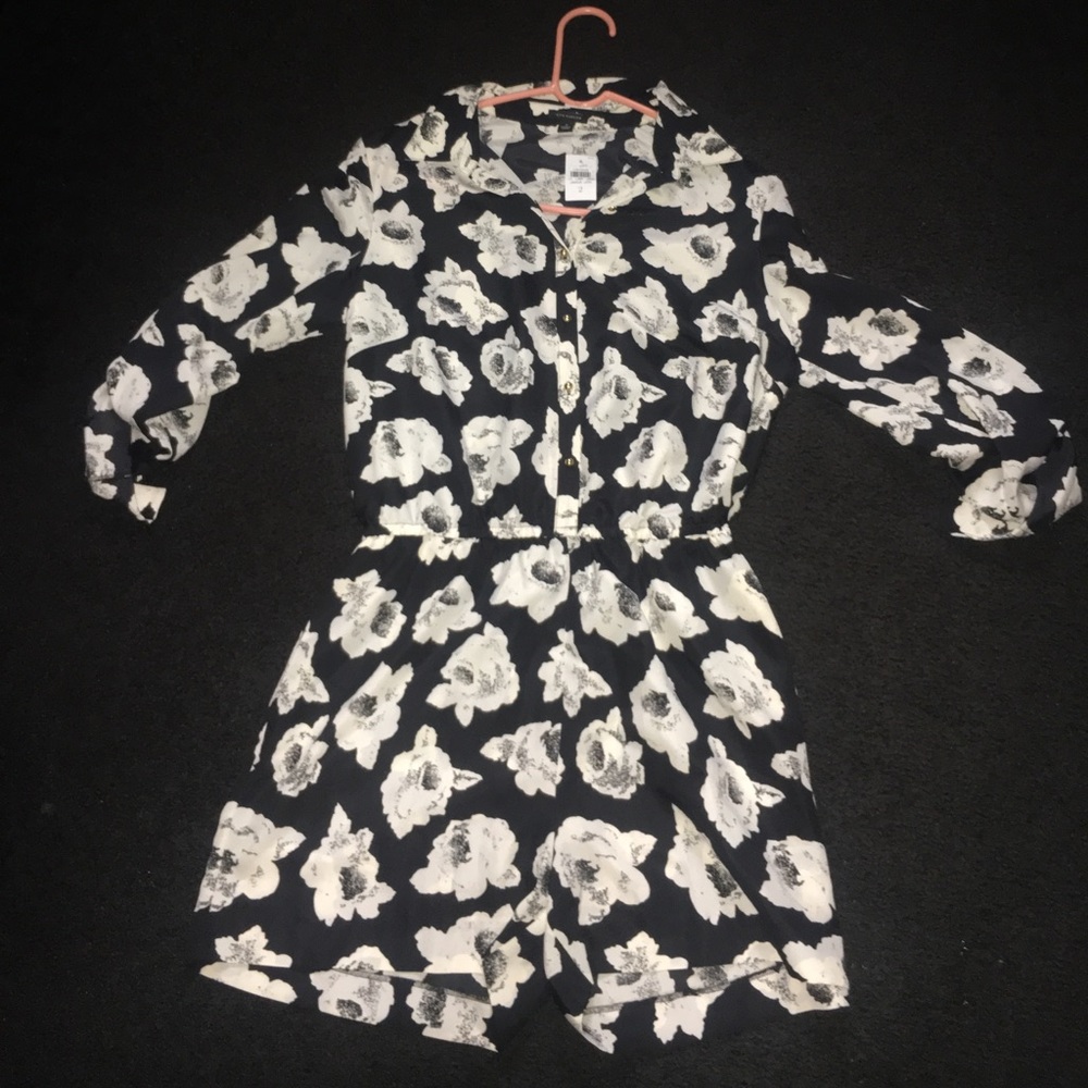 FLORAL ANN TAYLOR ROMPER