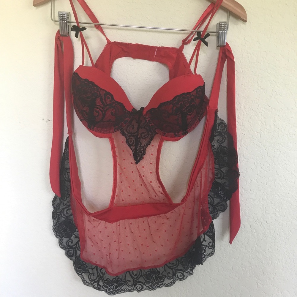 Never used red/black maid outfit