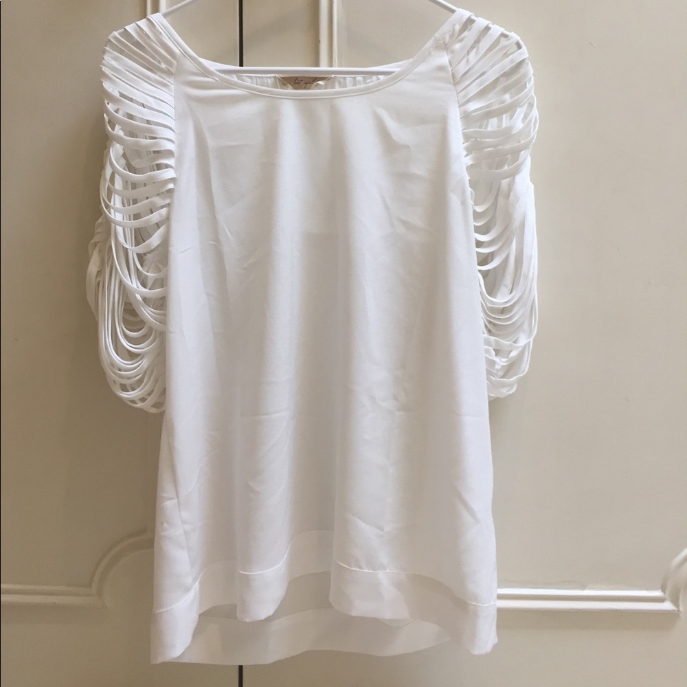 Lost April shoulder cut-out blouse