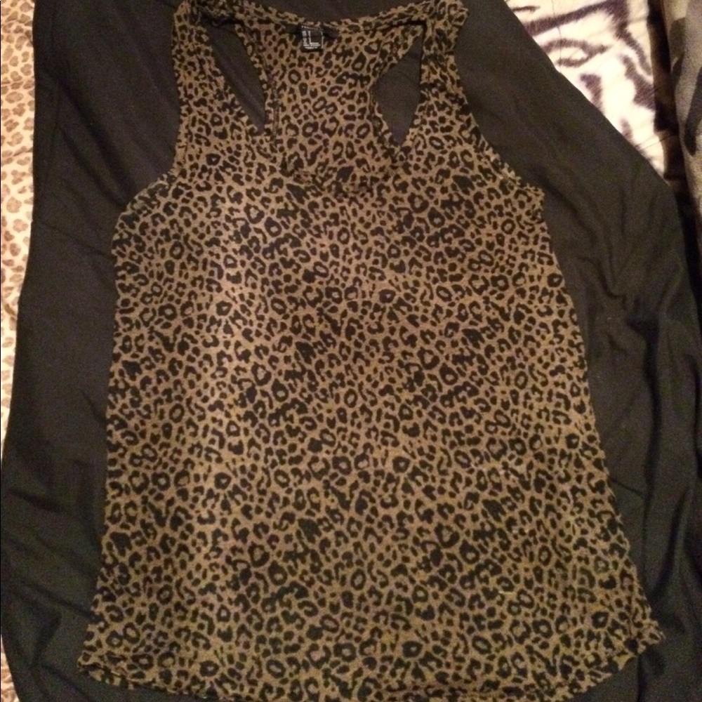 Cheetah print forever 21 tank