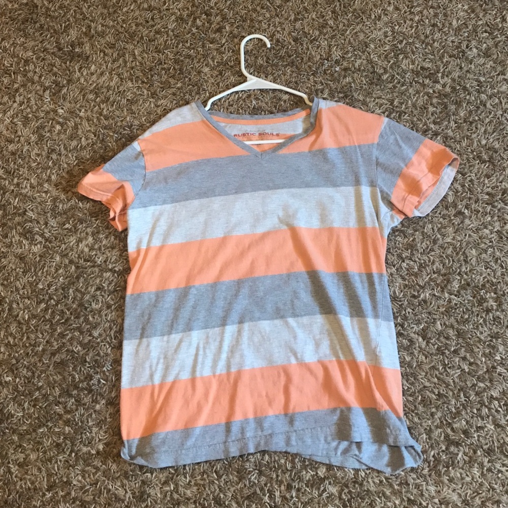 Tri-Colored V-Neck Tee