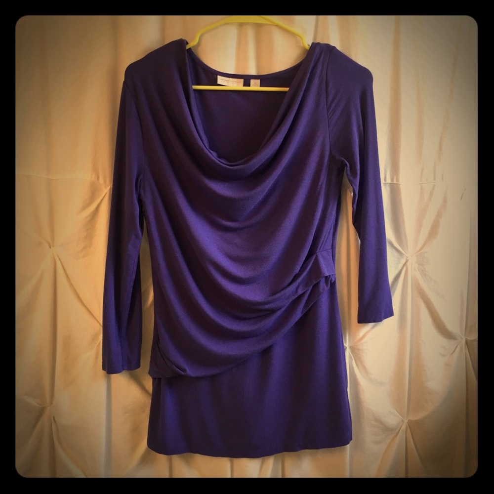 New York & company Purple 3/4 sleeve top.