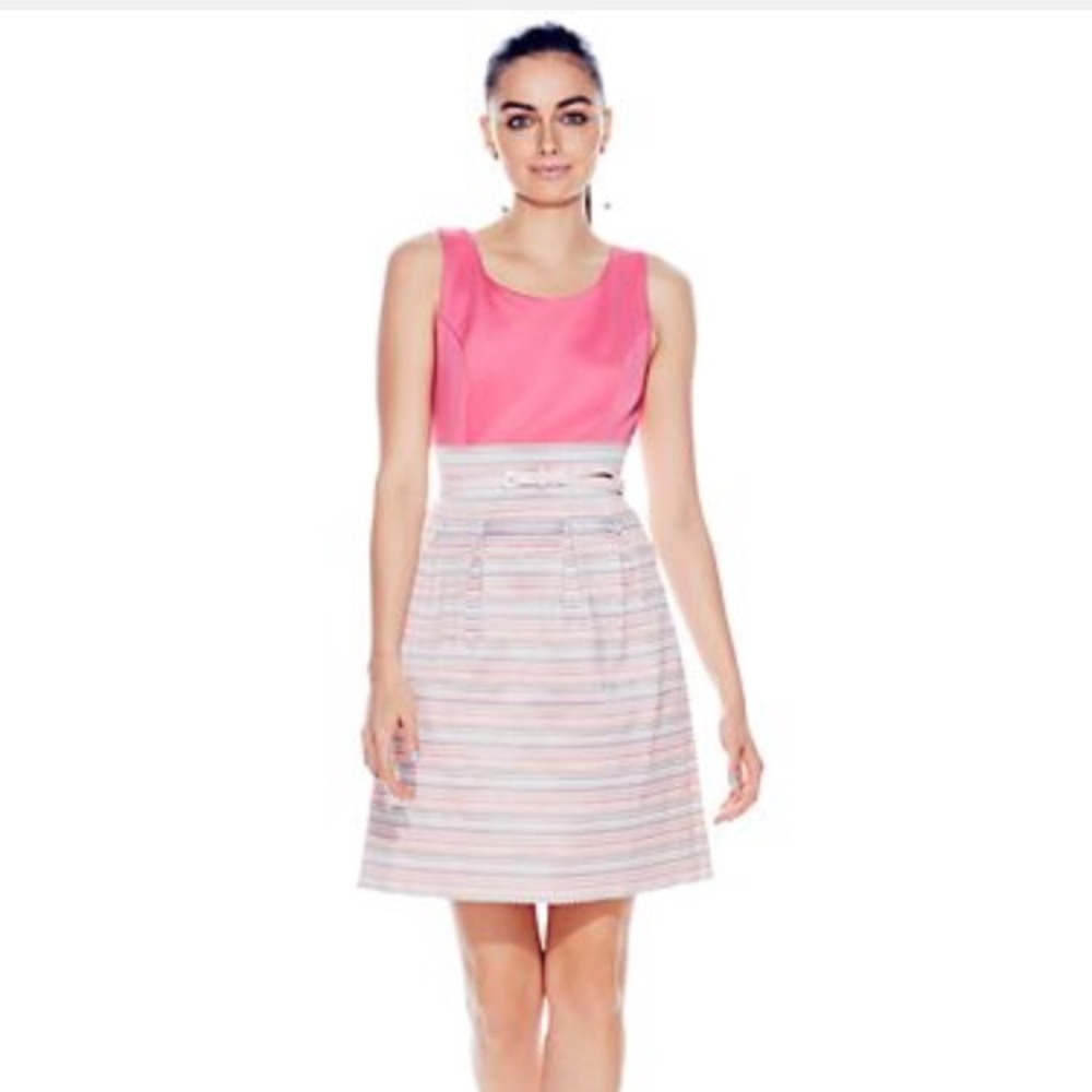 NY&Co pink striped dress XL