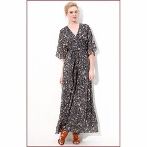 Boho silk maxi dress from hinge - size small