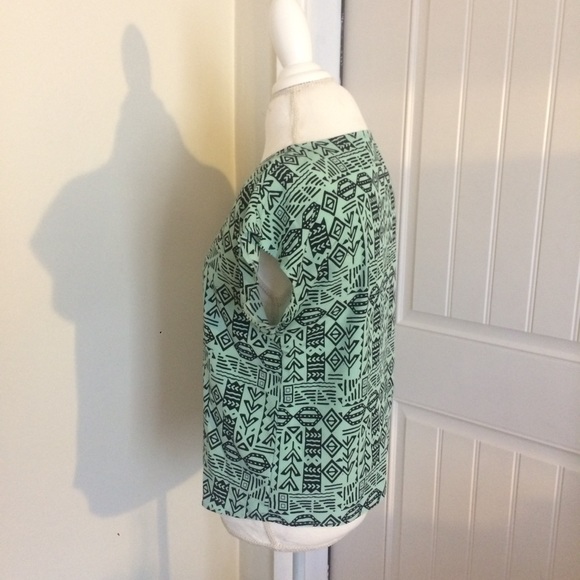 Three Ena Mint & Black Aztec Pattern Shirt - Picture 2 of 4