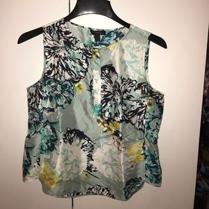 J Crew Floral Sleeveless Top