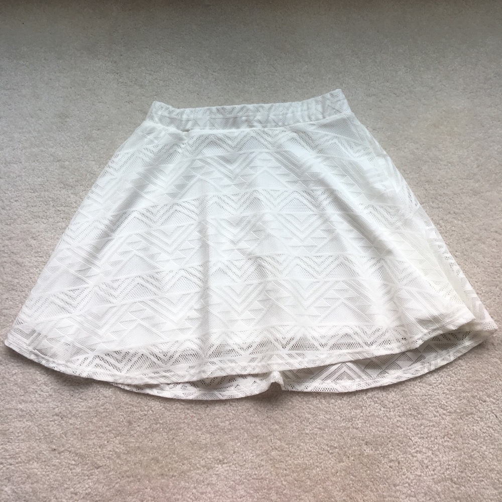 Off white tribal skater skirt